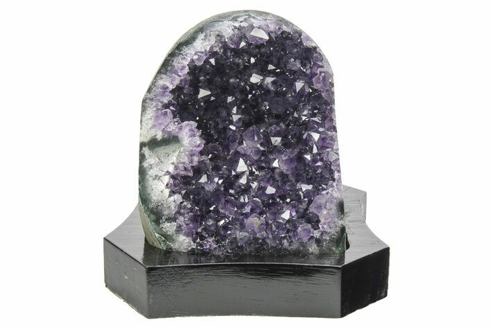 Amethyst Cluster With Wood Base - Uruguay #233733